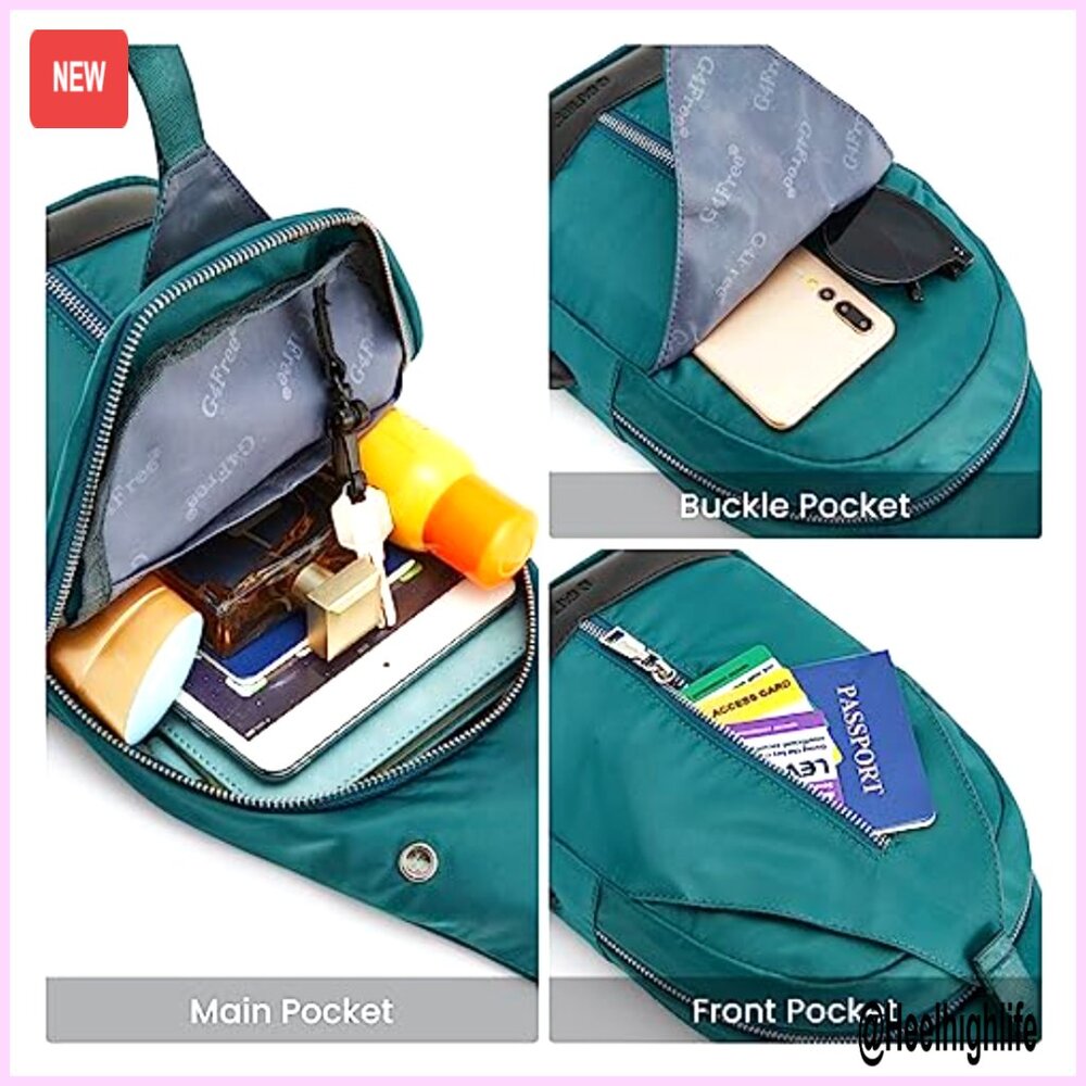 Rfid Blocking Sling Backpack With Usb Charger Por… - image 6